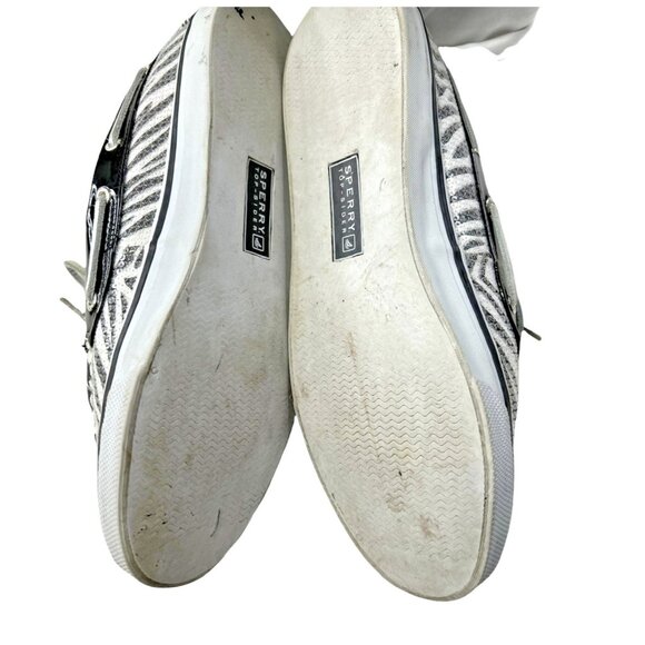 Sperry Top-Sider Shoes Womens Size 10 Zebra Sequin Boat Metallic Loafers - Picture 8 of 9